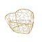 Golden heart shaped gift packaging stackable basket
