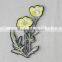 Beautiful Yellow Flower Patches Customized Embroidery Patch Products for Sale