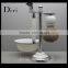 High quality white arylic shaving stand and safety razor shaving set