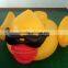 254Cm Giant Pool float Inflatable Yellow Duck with Glasses pvc Swimming Pool Toy in Factory stock