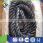 38mm black high strength fitness polydacron battle rope 3 strand for outdoor training