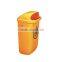 100% HDPE 50L plastic waste bin with metal bar