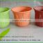Facory hot sale round colorful small plastic flower pot