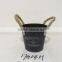 Cheap Custom Printed Bulk Black Rustic Mini Bonsai Flower Pot