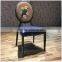 Promotion Round back design stackable steel wedding chair