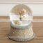 Funny bear resin unique glass snow globe