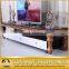 Modern remote controlled tv stand golden with marble
