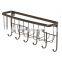 Wall Mount Letter And Mail Organizer With 6 Key Hooks