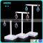 Fashion design elegant counter top white perspex jewelry display stand for necklace acrylic bracelet display cube