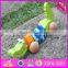 2016 new design wooden crocodile car baby pull toys W05C077