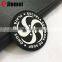 Embossed logo rubber soft pvc material customized rubber garment patch