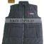 Black sleeveless polar fleece work vest for men waterproof 201T fabric