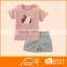 New Summer Boutique Animal Printed Cotton Kids Clothing Set