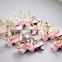 Sparkly Rhinestone Hair Clips Crown Hair Clip With Pink Bows For Baby Girl Princess Party Favors