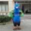 Factory direct sale customized peacock mascot costume for adults