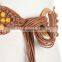 newest fashion handmade bohemian wax rope wood beaded waist belt