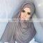 2017 beautiful solid color muslim scarfs long chiffon hijab scarf dubai fashion large shawl