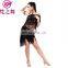 Plug Size 3pcs Sexy Tassel Performance Latin Fringe Dance Dress L-7078#