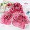 100% Silk Feeling Polyester Branded Fashion Luxury Scarves Cheap Scarf Embroidery Hijab Nice Shawl