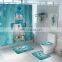 Christmas Bathroom Shower Curtain Mat Set Four-piece Waterproof Toilet Cover Mat Non Slip Rug Shower Curtain For Christmas Decor