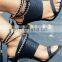 rope metal chain Snake High Thin Heels Pointed Toe Rhinestone Gladiator Pumps Party Sexy Shoes Prom Shoes r Shoes Gladiator