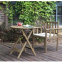 wooden outdoor garden table chair