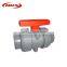 1/4 plastic pvc union ball valve grey