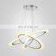 Fashion Designer 3 rings Pendant Lights Acrylic LED Chip Main Room Chandelier