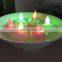 12 pieces per pack waterproof battery operated glitter candle light color changing floating led candle with swirling glitter