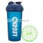 Promotional high quality BPA Free portable personalized plastic custom powder gym protein shaker cup custom logo