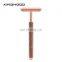 Rose Gold Double Edge Shaving Safety Razors walnut Wood Shaving Safety Shaver