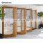 Exterior External Aluminum Wood Folding Door Wooden Accordion Doors Timber Wood Bifold Door For Residential