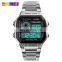 Hot selling skmei 1335 luxury digital waterproof black gold wrist watch stainless steel for men