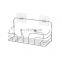 Shower Caddy Shelf with Adhesives Wall Mounted Rustproof Bathroom Organizer Basket  No Drilling  Storage Rack