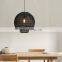 Round Rattan Lampshade Black rattan pendant light wicker ceiling light decor manufacturer