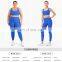Plus Size High Quality 2 Pieces Ribbed Yoga Gym Fitness Set Butt Lift Leggings Sport Suit