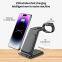3 in 1 Wireless Charger Desktop Phone Magnetic Holder Black Cell Phone Wireless Charging Station for iPhone 12-15 Pro Max