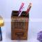 Spruce wooden pen holder/wooden pencil vase