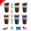 2016 NEW Product 355ml Silicone coffee mug,platinum silicon foldable mug