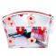 Flowers transparent waterproof makeup bags gargle wholesale clear pvc wash bag