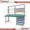 Workplace test industrial work benches with frame (Detall)