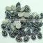 Wholesale Iron-on Burning Skull Head Beads/Rivets in Silver, Black Nickel,Heat Transfer Hotfix Alloy Studs with11X15mm for Bag