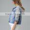 New arrival fashion mature women cheap faux shearling denim jacket