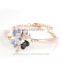 Fashion Jewelry Good Luck Clover Crystal Love Charm Bracelets Bangles for Women