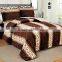 100% polyester embossed flannel with sherpa 3pcs sets for bed