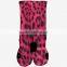 Leopard grain sublimation black socks