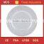 Better 13 inch clear round flat glass plate charger with platinum rim