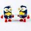 Wholesale Creative Cartoon Character LED light flash keychain