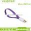 Magnet Flat Short 5Pin Micro USB Data Charger Cable Cord for Samsung S4 S3 HTC
