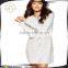 OEM 2016 Summer Casual Dresses Long Sleeve Plain Frock Design Dress